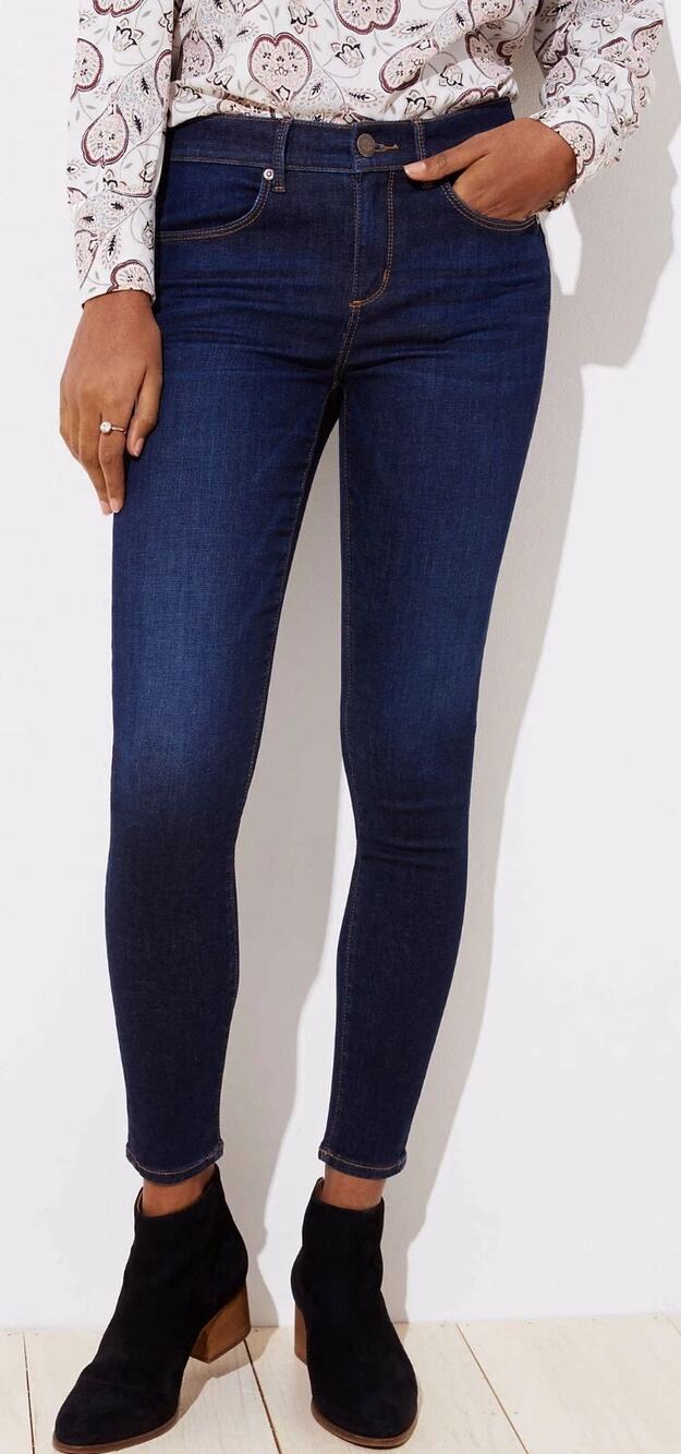 Ann Taylor LOFT Medium Wash Blue Denim Slim Fit Skinny Jeans Women's size 28/6
